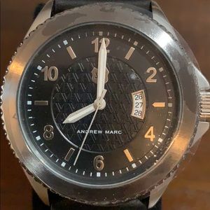 Andrew Marc Black Heritage Roadside Watch